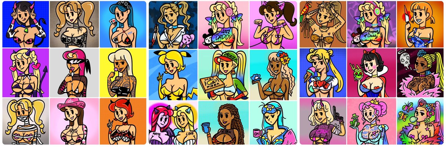 CBX Girl official Crypto.com collection artwork; character faces remain fully visible