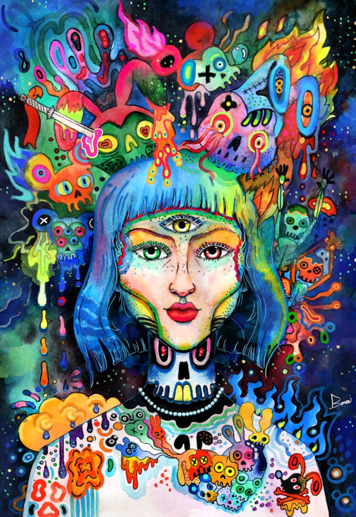 Pure Art Psychonaut official Crypto.com collection artwork; character faces remain fully visible